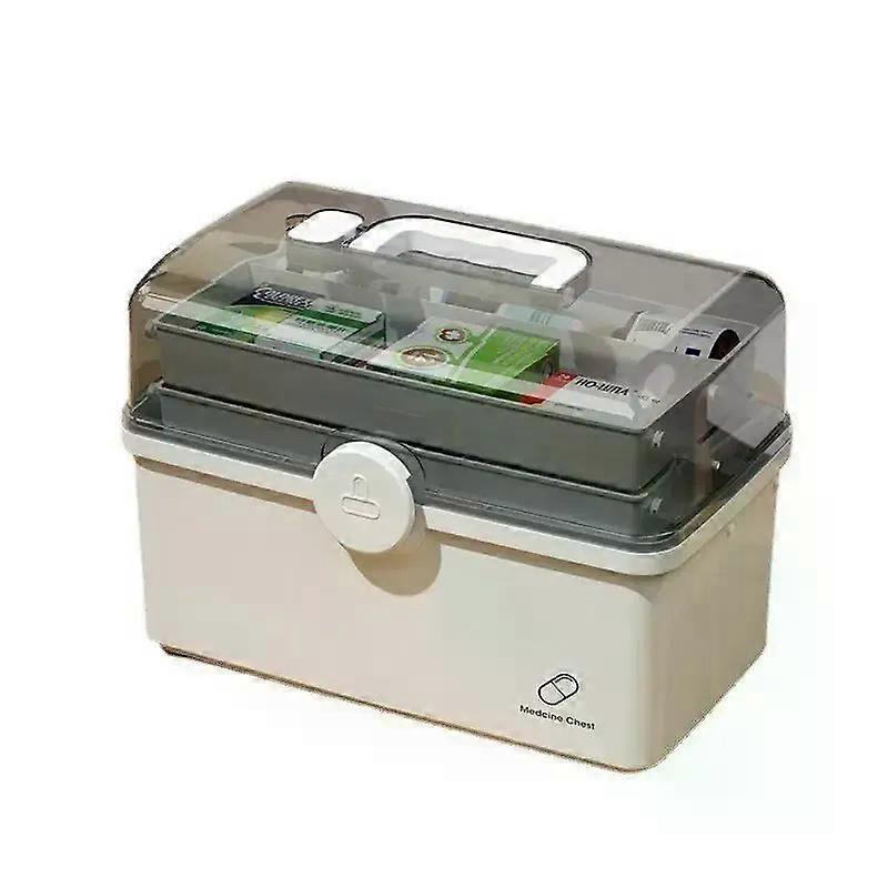 1pc White Large Capacity Medicine Box Suitable for Home Medicine Storage Multi Layer Classification Home Medicine Box