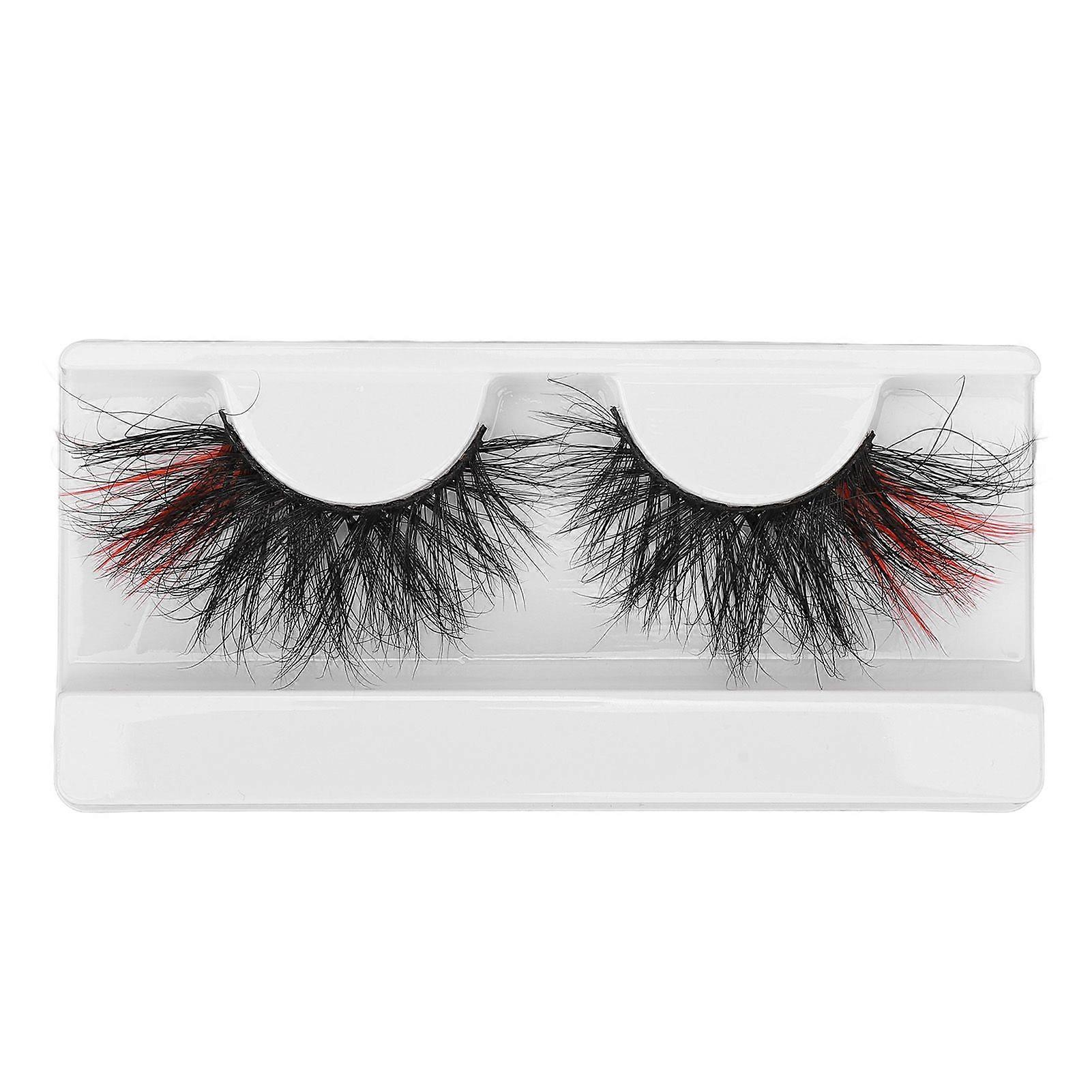 2025 Latest Model 0.98in Dramatic Colored False Eyelashes Fluffy Color False E...