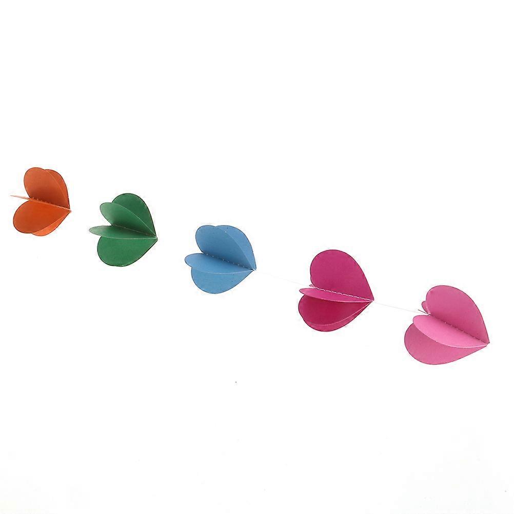 Love Heart Garland Hanging Simple Design Home Events Decoration Colorful 2Pcs