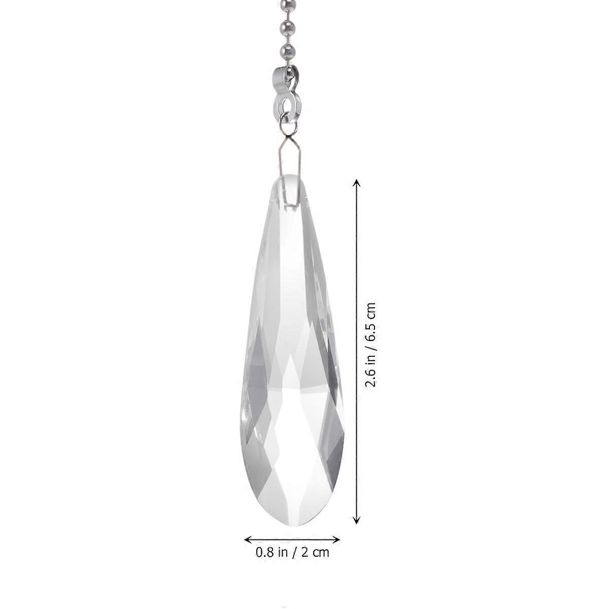 Pendant Ceiling Fan Pull Chain Control Round Beads 43.3X2.4X0.8in 2Set