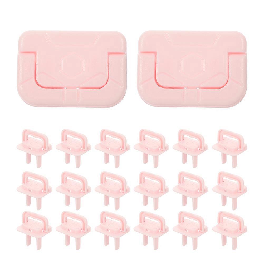 Outlet Safety Cover Baby Proofing Dustproof PP Material Children Pink 3.20X3.20X2.00CM 40Pcs