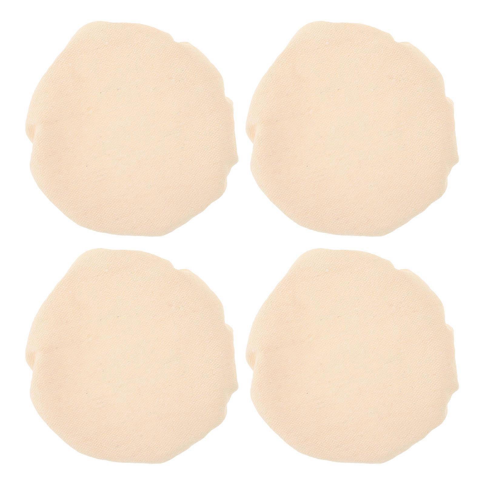 Jar Cloth Cover Sourdough Bread Fermentation Cover For 6-7.5cm Diameter Jar Beige Round Insect-proof 4Pcs