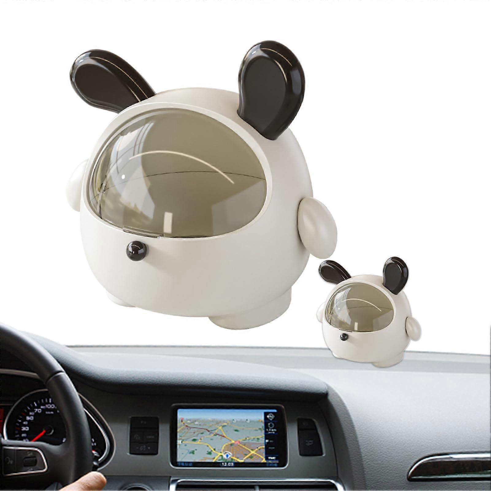 Cartoon animal cute trash with lid, odorproof spacesaving storage boxes
