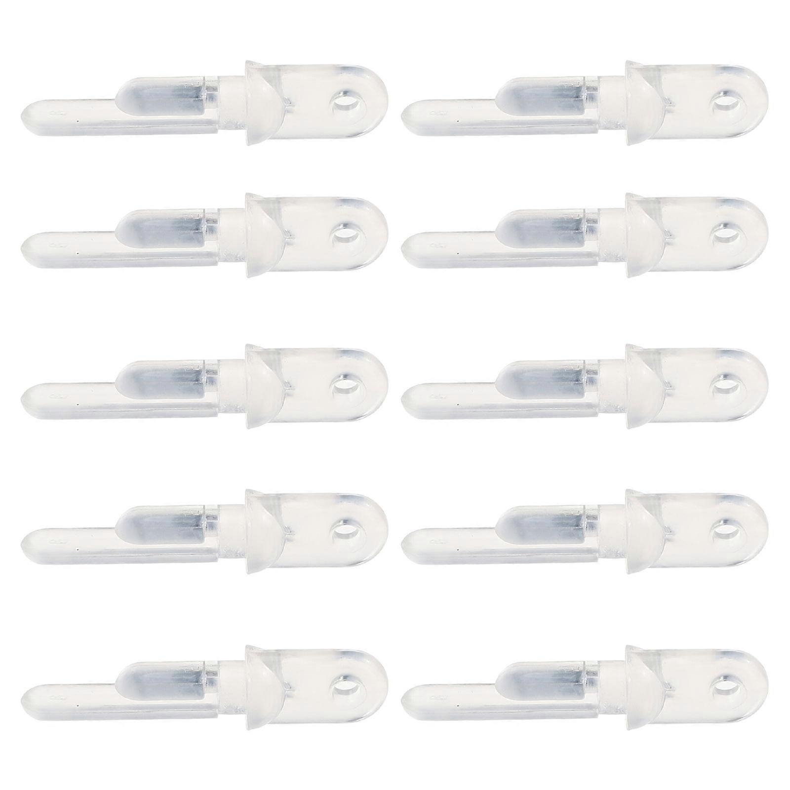 10pcs Unique Curtain Rod Hooks for Blinds Replacement – Easy Install Hanger Parts with Transparent Design for All Curtain Styles