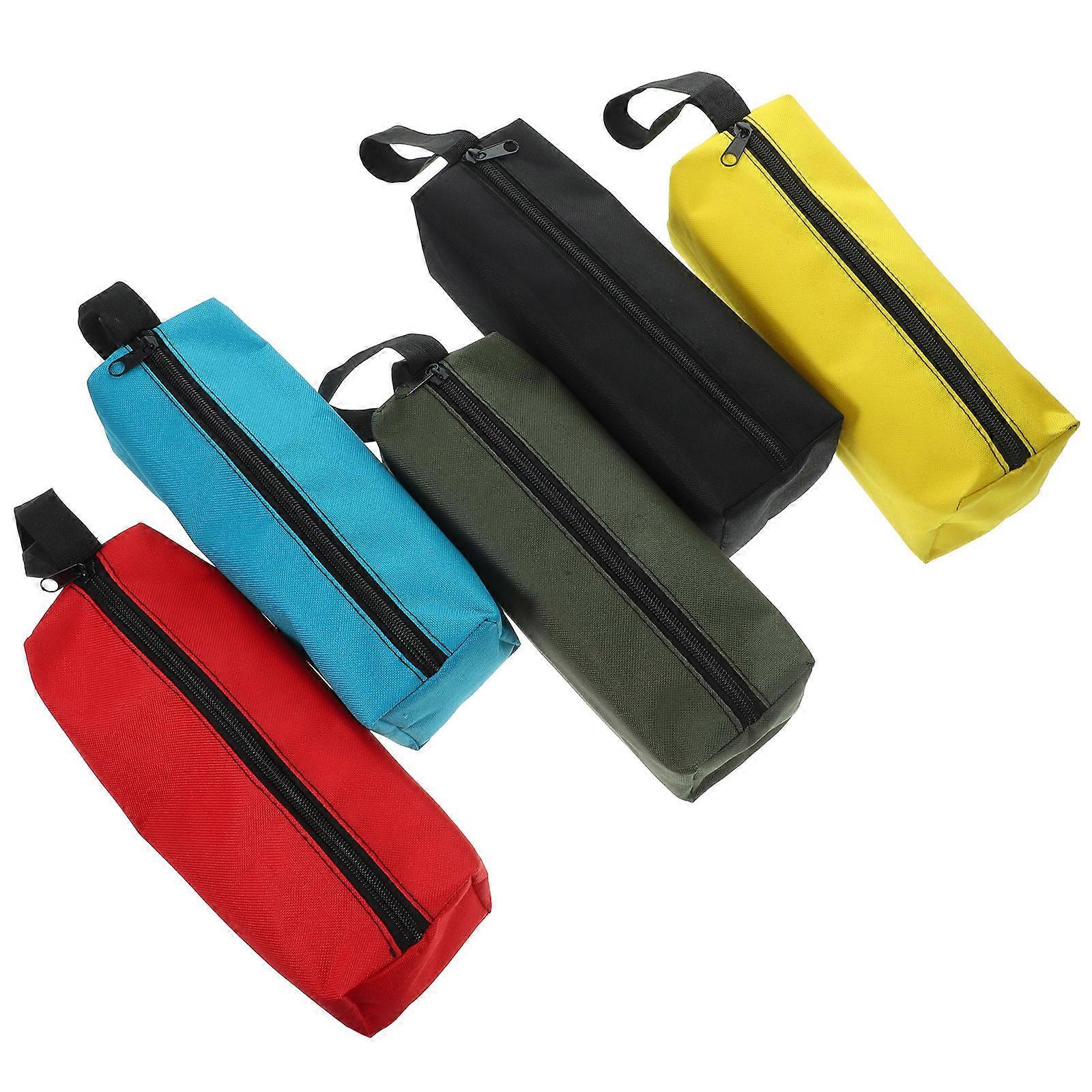 5pcs Portable Tool Storage Bags with Zipper Closure – Compact Multi Purpose Pouches for Travel, Crafts, and Electronics Organization