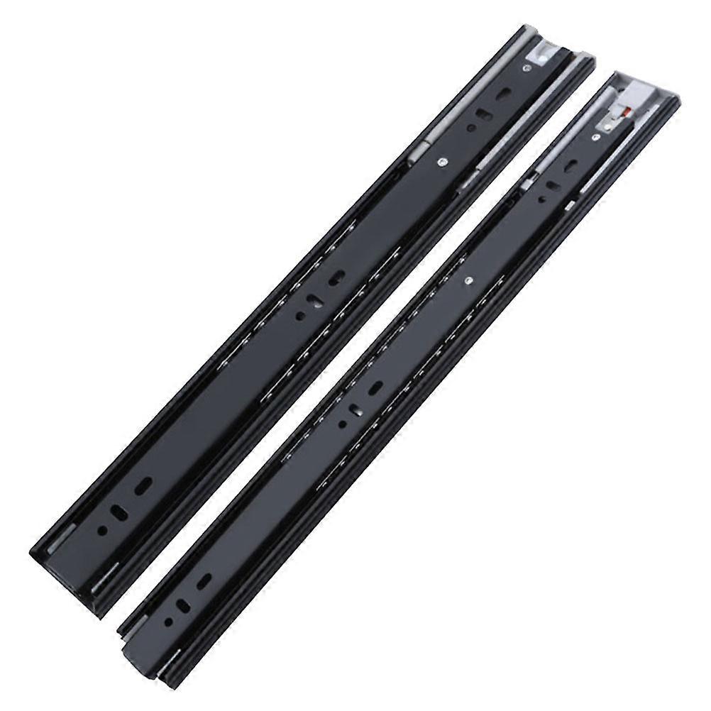 Kitchen Drawer Rails Damping Buffer Style Black 16Inch-40cm Mute Sliding 1 Pair