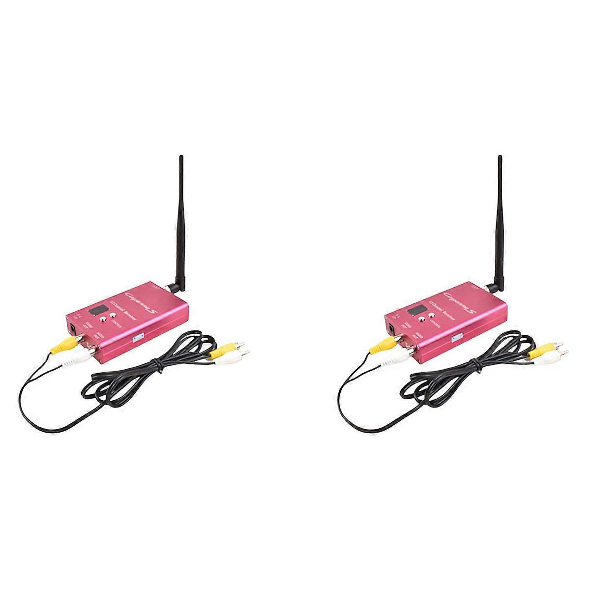 2X 1.2G 8W High Power Wireless Analog Video Transmitter 12CH Receiver FPV Transmission System C