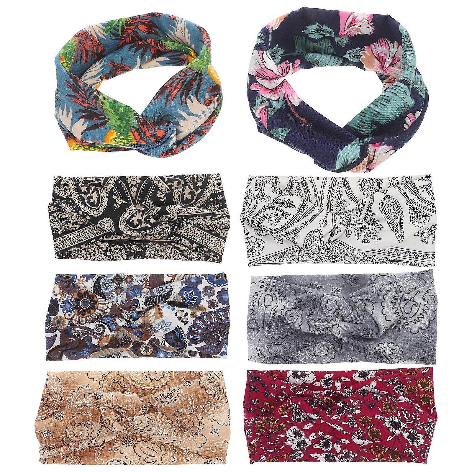 8pcs Non Slip Gym Headbands for Men and Women – Moisture Wicking Sweatbands for Yoga, Running, Basketball, and Fitness Activities – Lightweight and