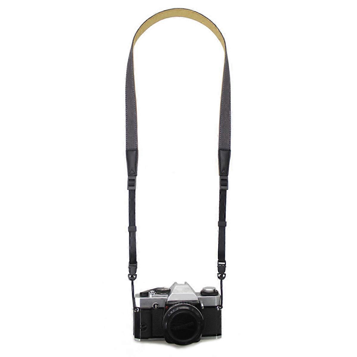Adjustable Shoulder Strap For Camera Dark Grey Vintage Style Decompression 1Pack