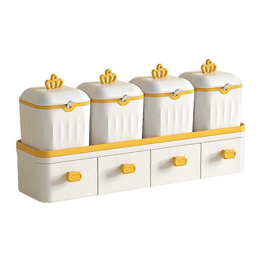 1 Set of Seasoning Spice Box Kitchen Double Layer Condiment Box Seasoning Jar