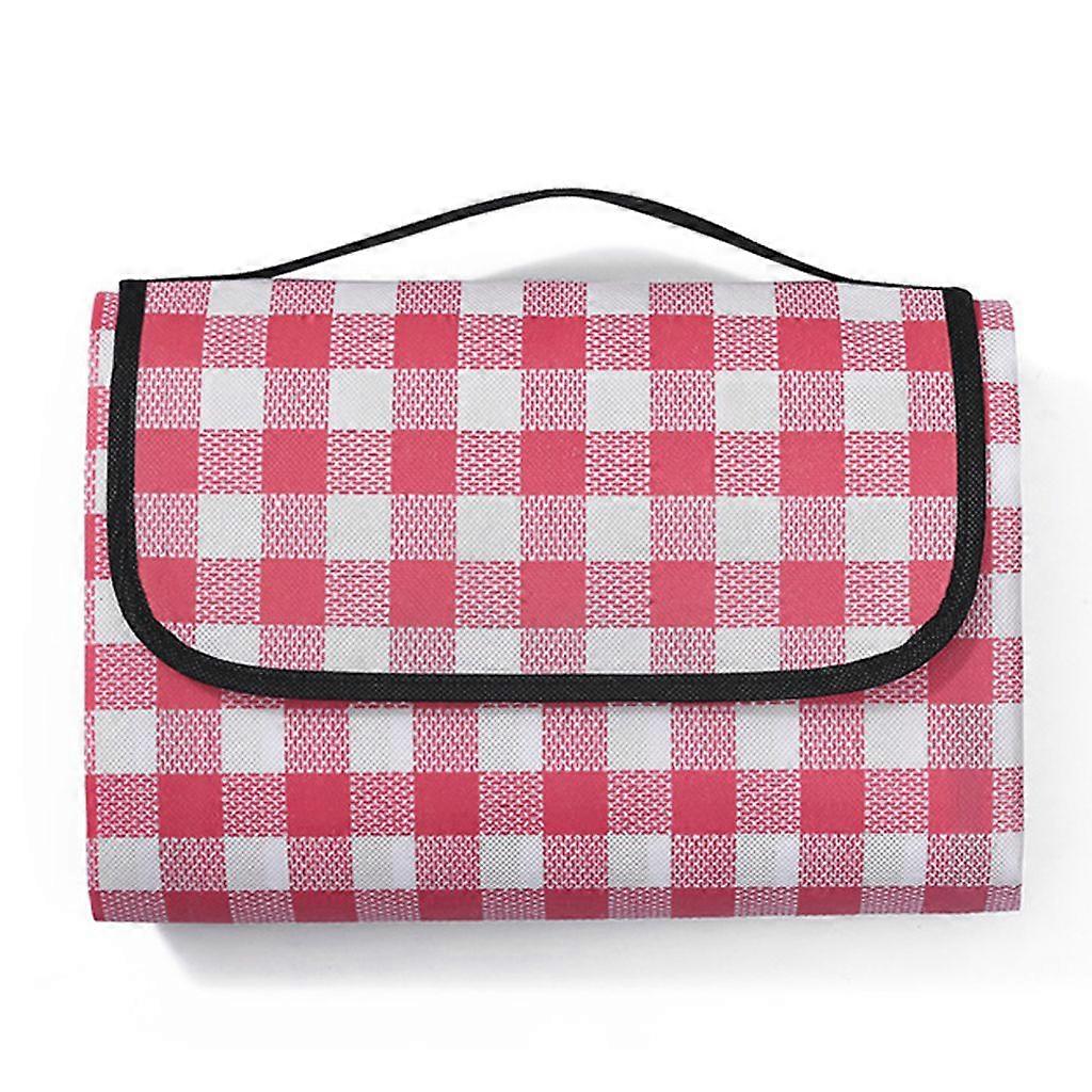 Quick-Drying Waterproof Picnic Blanket, Red Square, 180x200 cm
