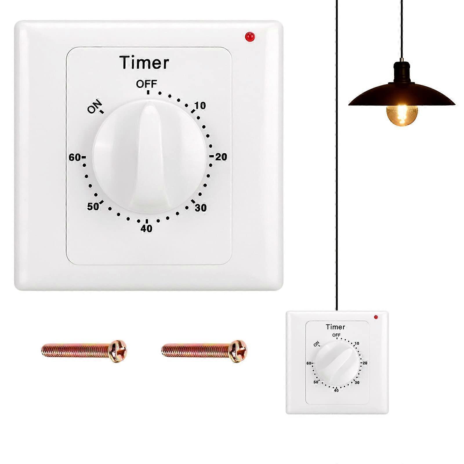 Countdown Switch: 60 Minute Timer Light Switch with Timer Waterproof Surface Mount