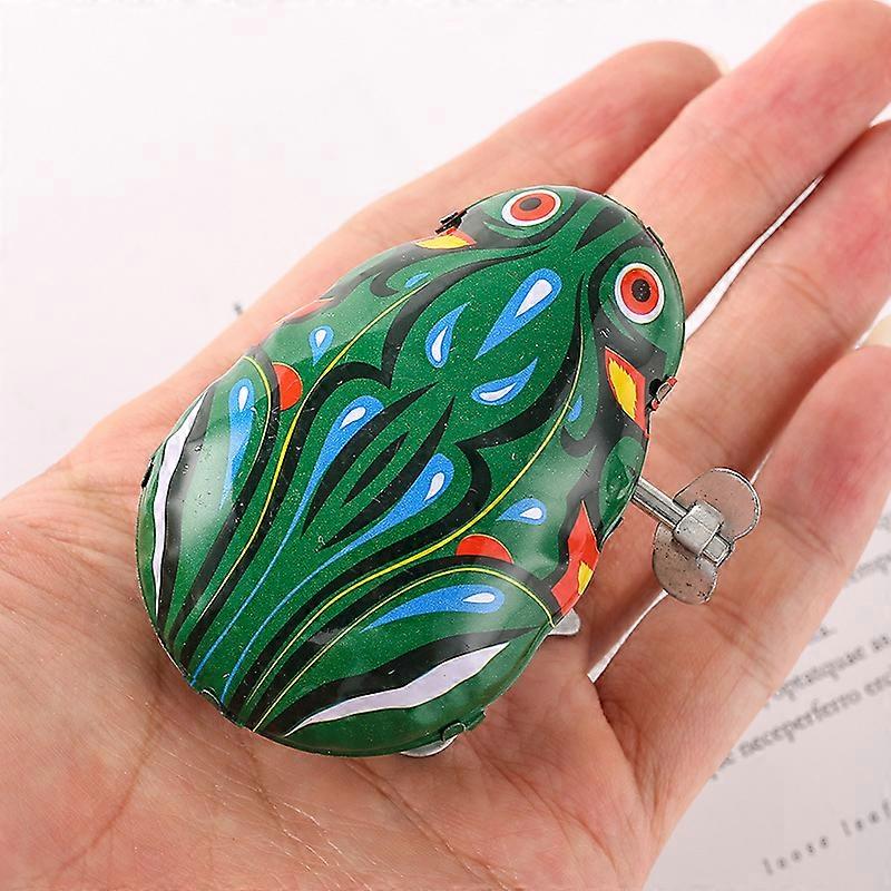 1 pc Metal Mechanical Spring Frog Toy Funny Jumping Frog Toy Class
