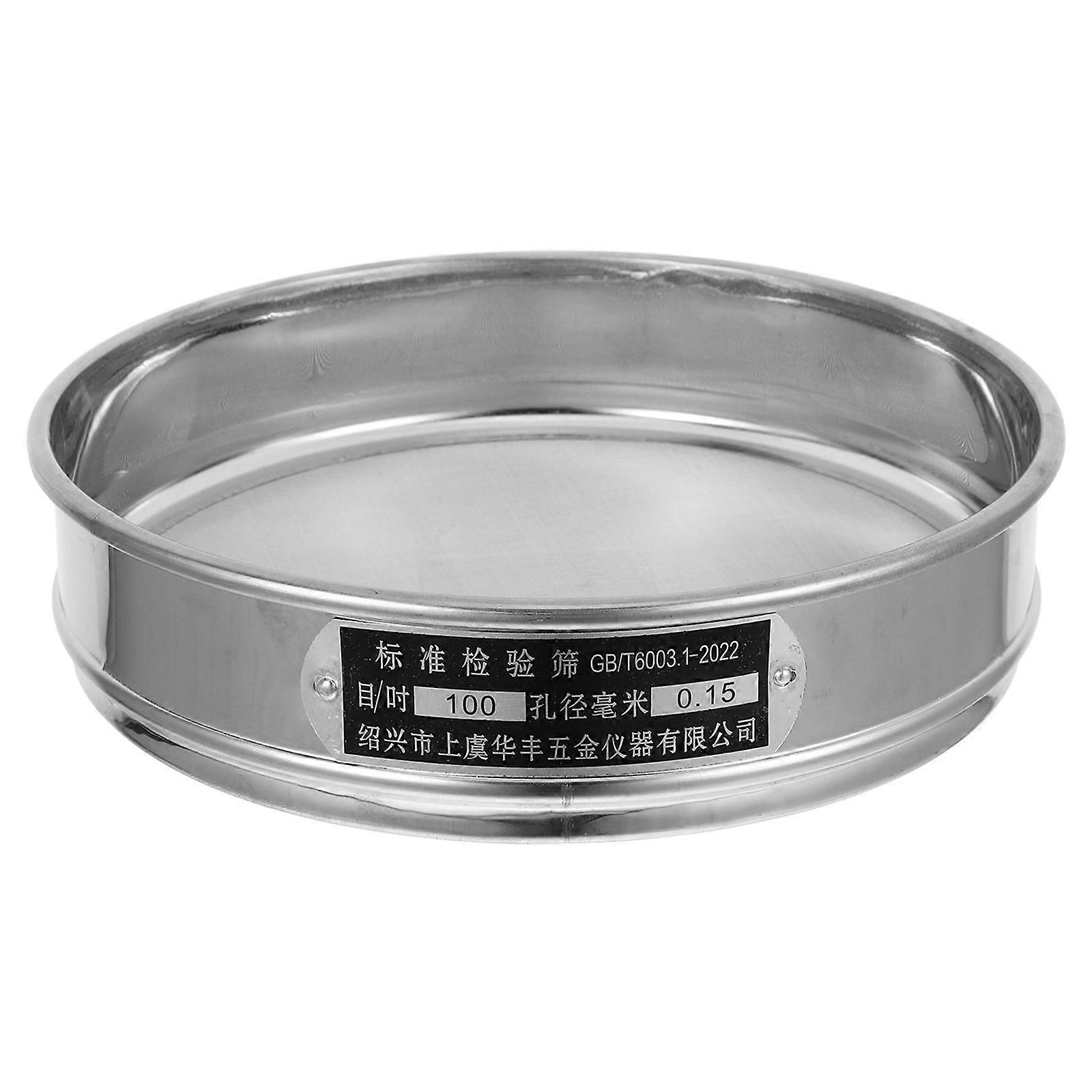 Rustfritt stål Sieve Mesh Sieve Pan for melsikting av jordscreening Lab Testing
