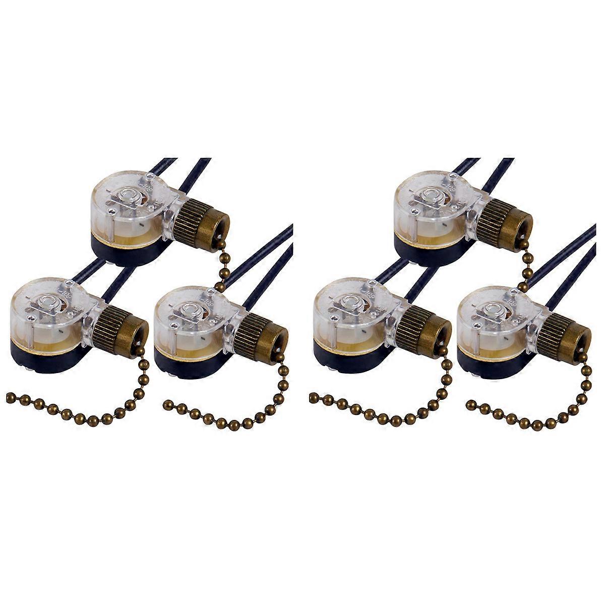 3Pack Ceiling Fan Light Switch ZE-109 Fan Switch Ceiling Pull Chain Switch Replacement