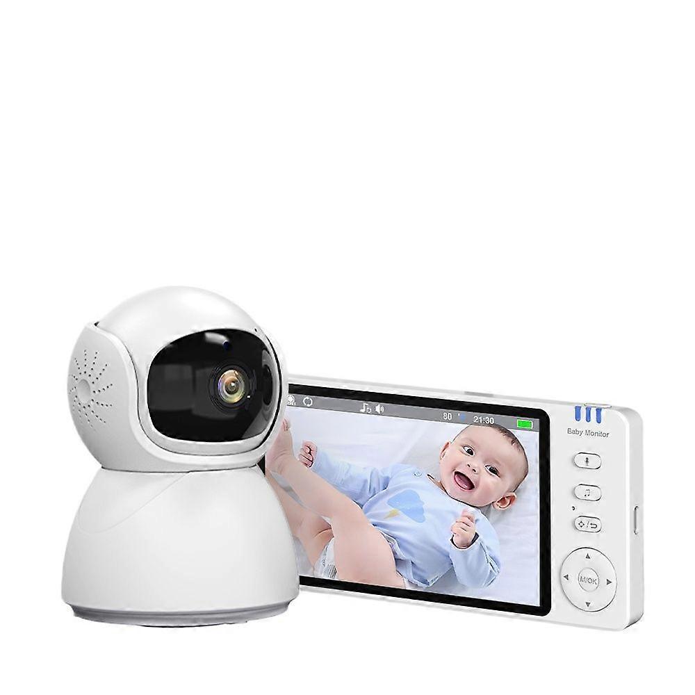 2.4G FHSS Baby Monitor 5" IPS Screen 1080P Auto Night Vision, Temperature, 2-Way Talk Camera