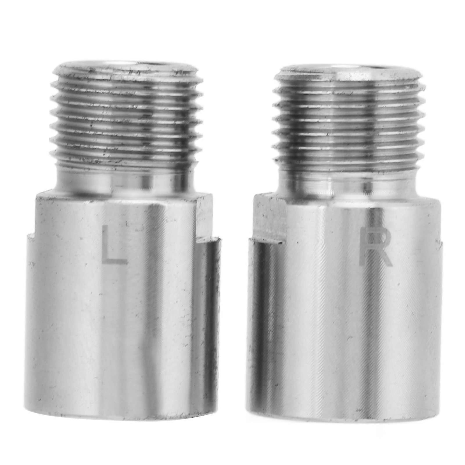 Bicycle Pedal Extender 20 mm - 1 Pair Silver Mountain Bike Pedal Extensions, Compatible with Road and MTB Bikes