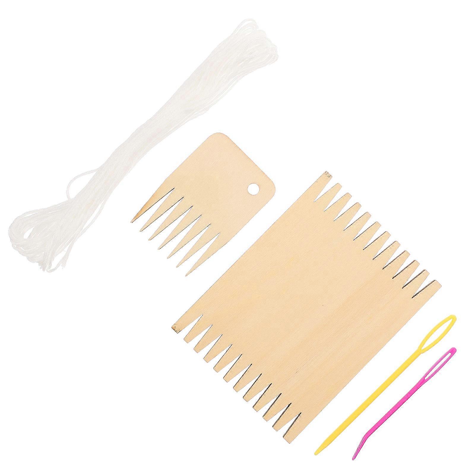 Wooden Weaving Tools Set Durable Handcrafted Weaving Board for Knitting and Crafting, Ideal for Beginners and Experienced Users