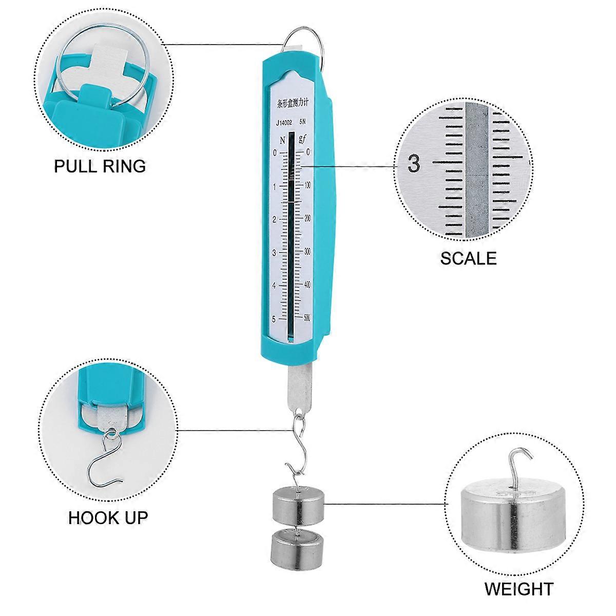 Spring Scales Class Set Physics Teaching Instrument 1 Set 11 Pcs Blue 19x3.6x2cm Explore Force and Mass Principles