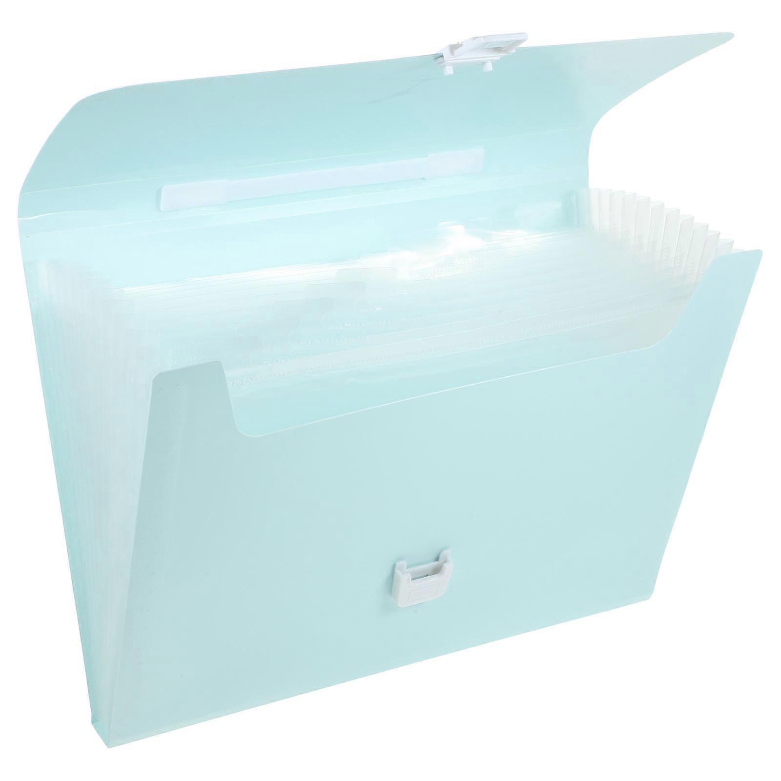 Folder Home Document Organizer PP Material Travel Sky-Blue 33.00X24.60X3.00CM Portable 1Pack