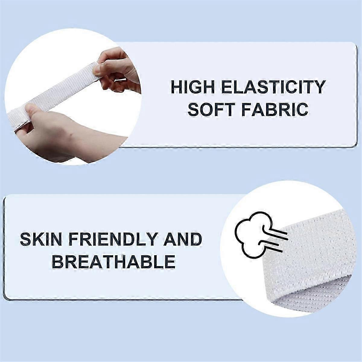 Elastic Urinary Legband Holder for Catheters 4 Pcs Stabilization Device Grey
