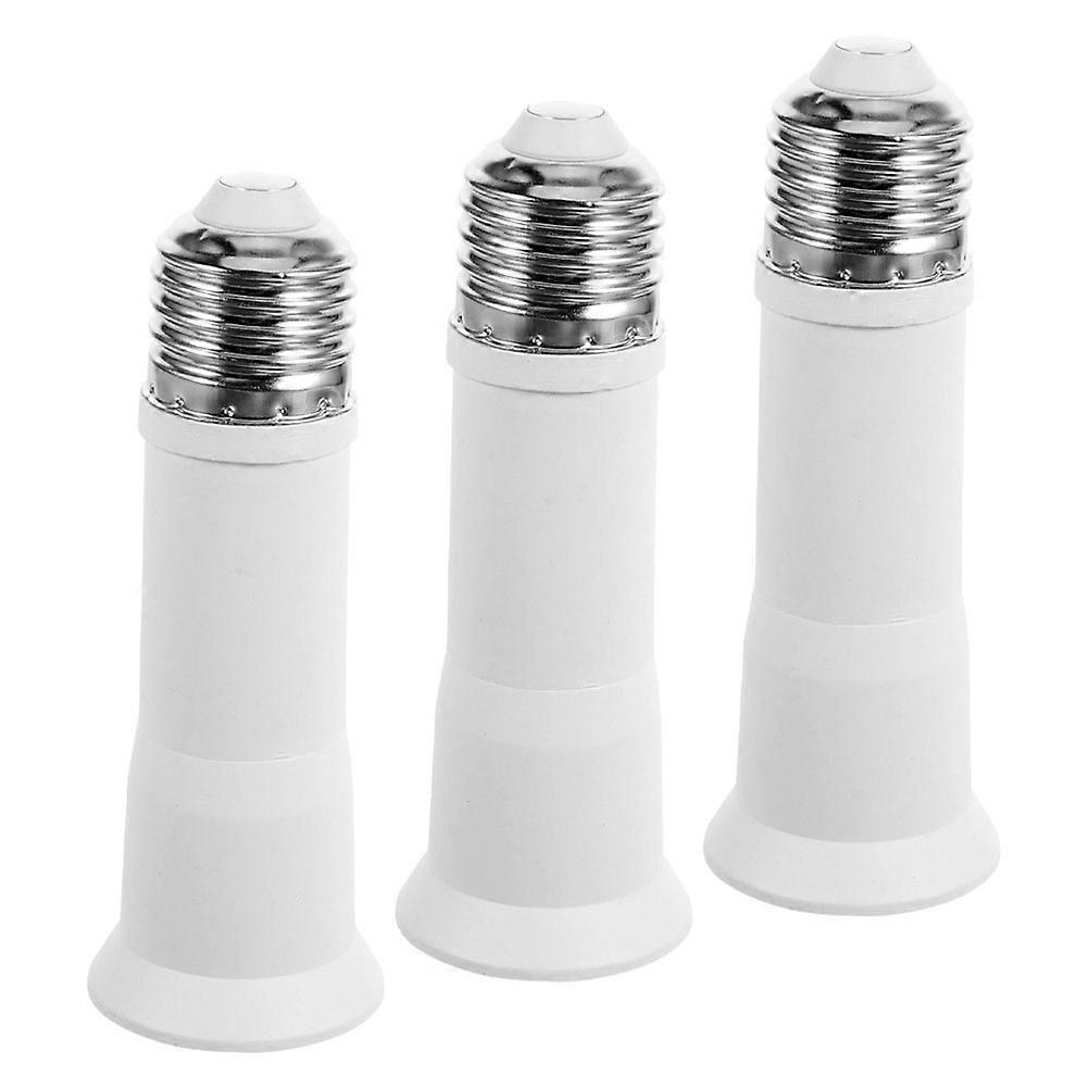 Lamp Bulbs Adapter Light Bulb Extension Socket For Library White Cylindrical Adjustable Motion Sensor Bulb Angle 3Pcs