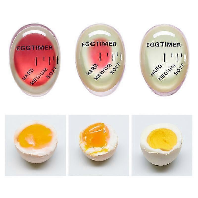 Egg Timer 2X Pack - Color Changing Indicator - Soft, Medium and Hard Boiled Eggs - Safe Durable Kitchen Tool
