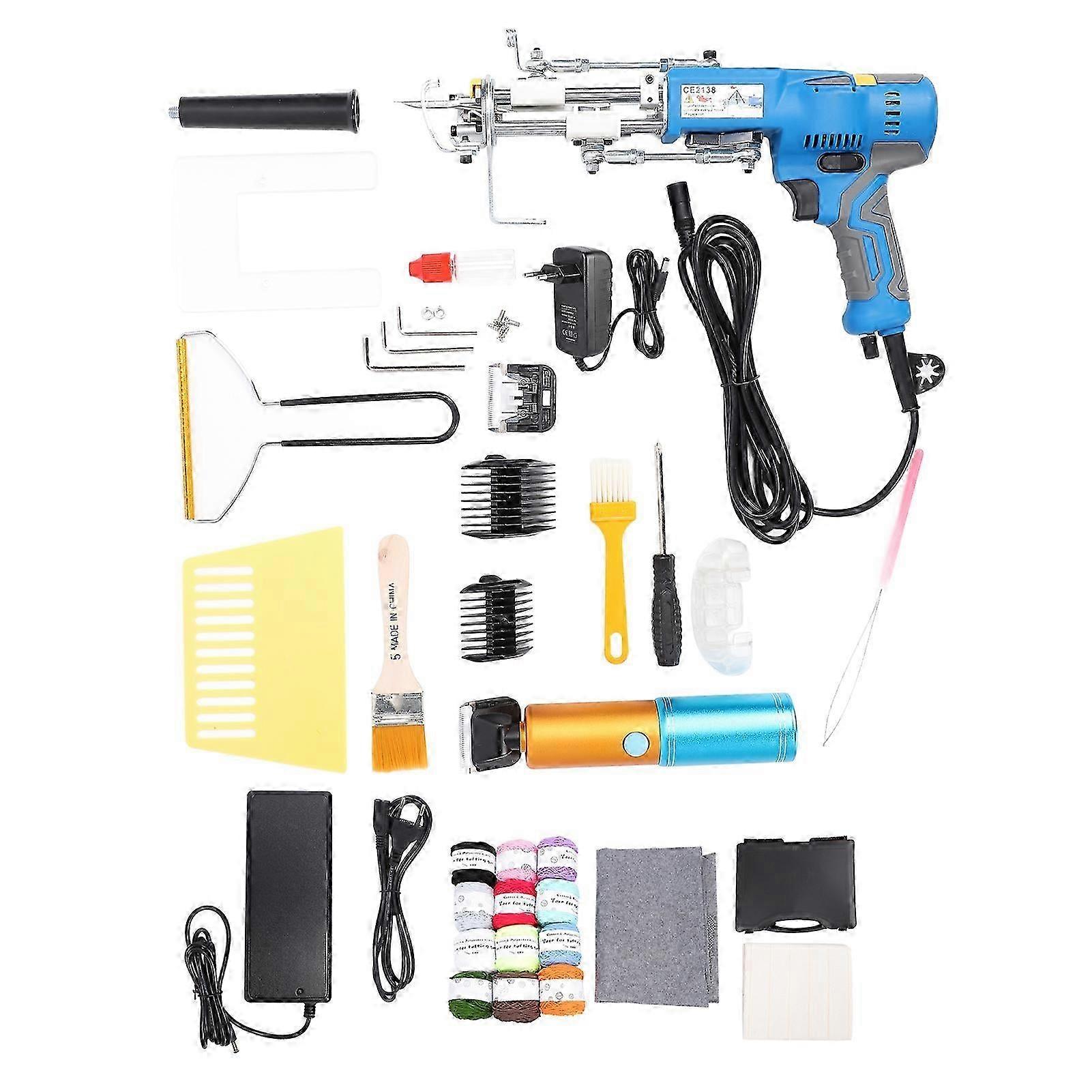 Tufting Gun Carpet Trimmer Kit 24v Brushless Motor Digital Display Speed Adjustable Tufting Gun Starter Kit 100240v Eu
