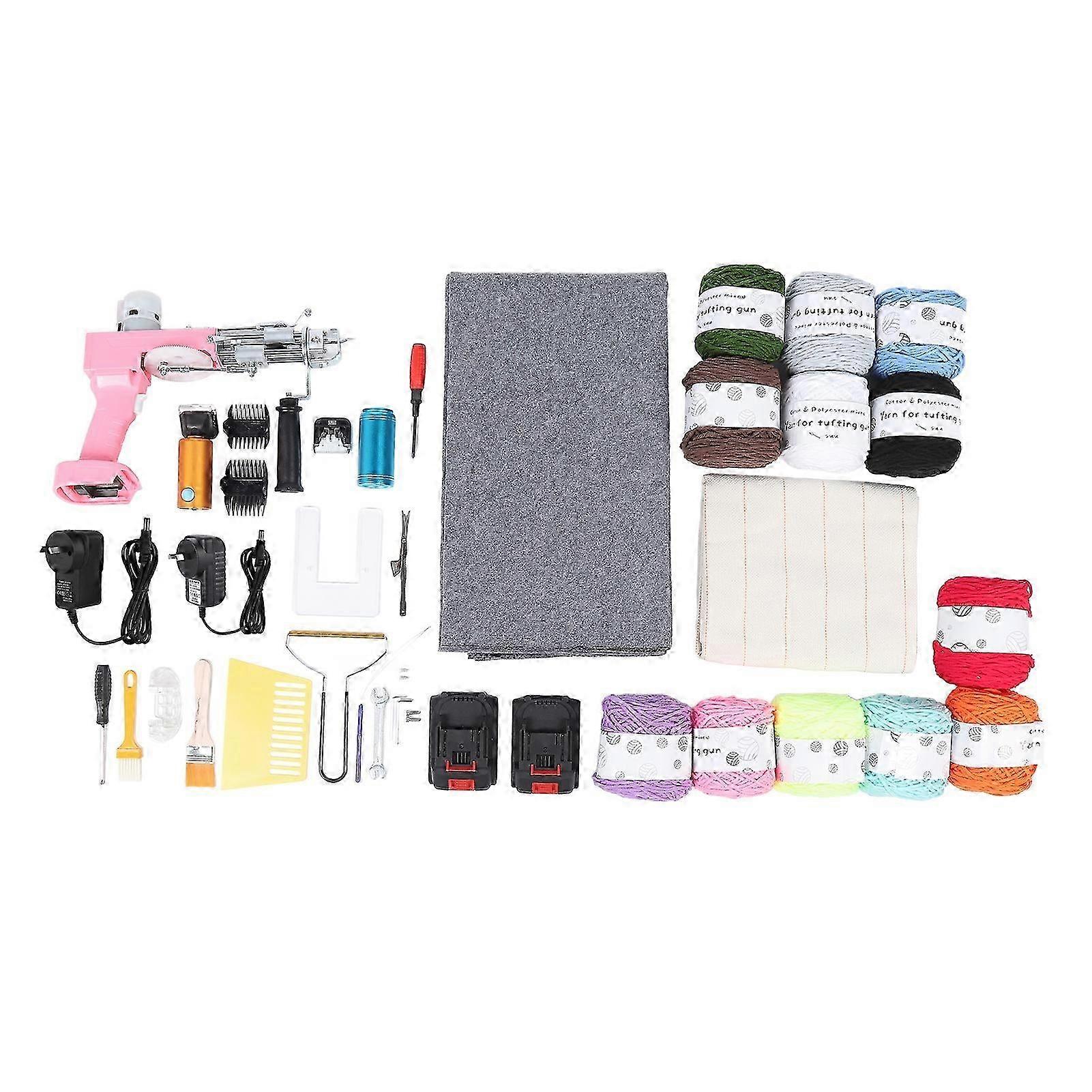 Tufting Gun Kit Cordless Adjustable Speed Rug Tufting Gun And Carpet Trimmer Starter Kit 100240v Au