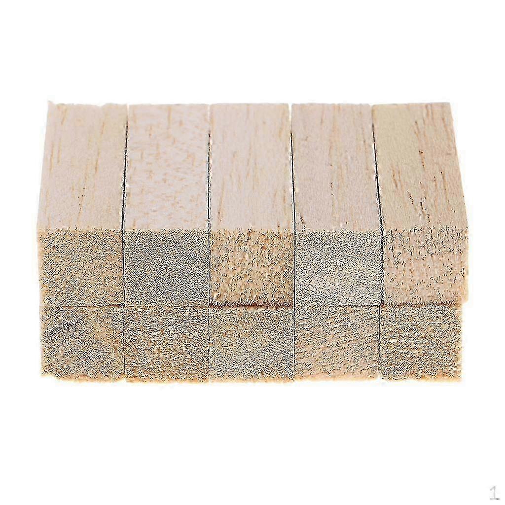 Balsa Wood Blocks Wooden Rods for Models, Aircrafts, Film Props, DIY Projects Pack of 10, 50/80mm