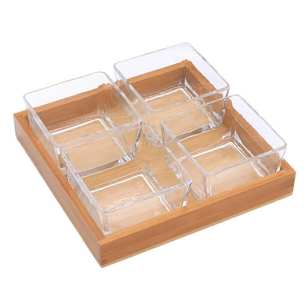 Glass Fruit Trays with Dividers for Kitchen Use Assorted of 1 Suitable for Snacks Nuts