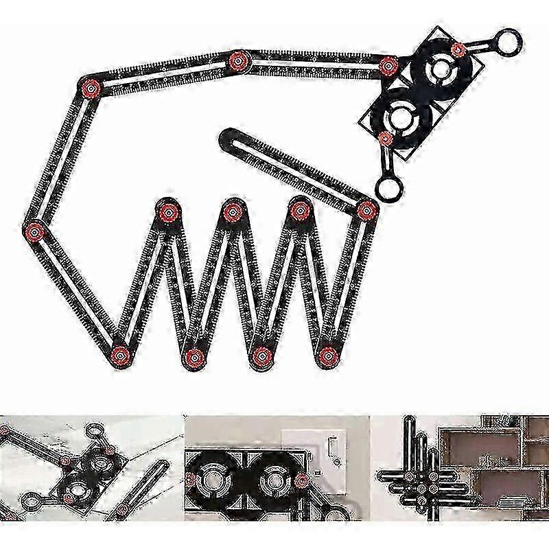 Multi-angle measuring ruler 12 sides precise aluminum alloy jig drilling tool