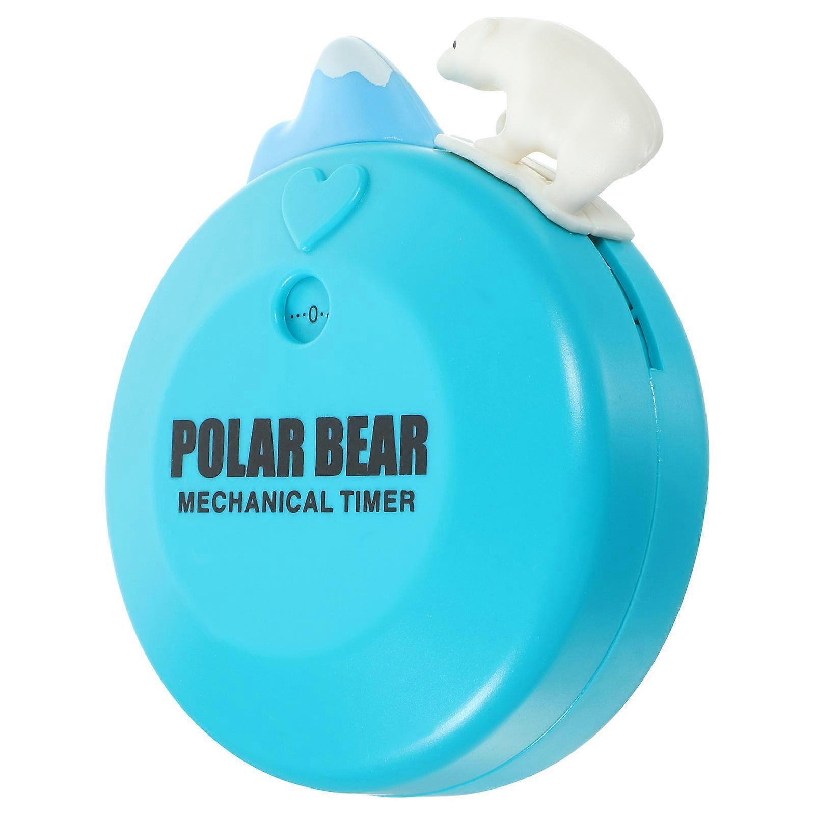 Cute Portable Mechanical Kitchen Timer – Lake Blue Countdown Timer for Cooking and Baking – Easy to Use and Convenient Design