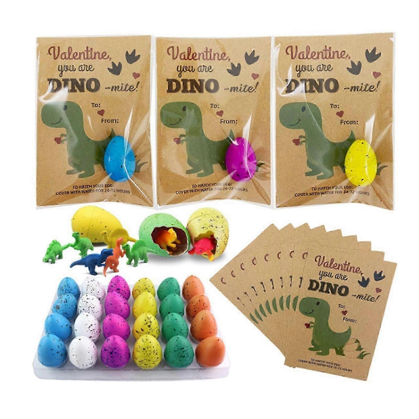 24ks Dinosauří Vejce Líhnutí Karty, Funn Valentýnské Výměnné Karty Pro Chlapce Dívky Batole Dárek