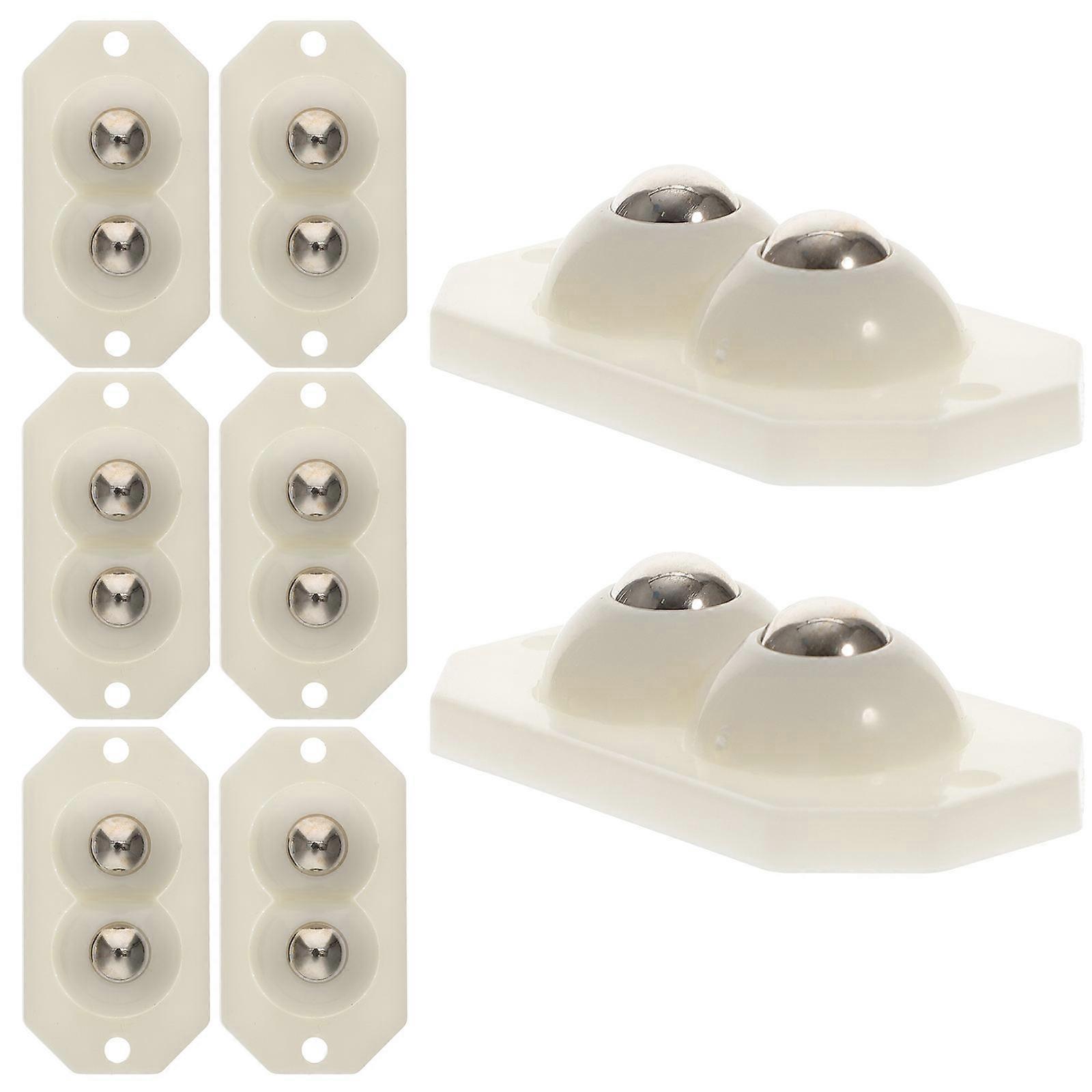 8Pcs Self Adhesive Caster Wheels Swivel Mini Wheels for Home White Color Suitable for Small