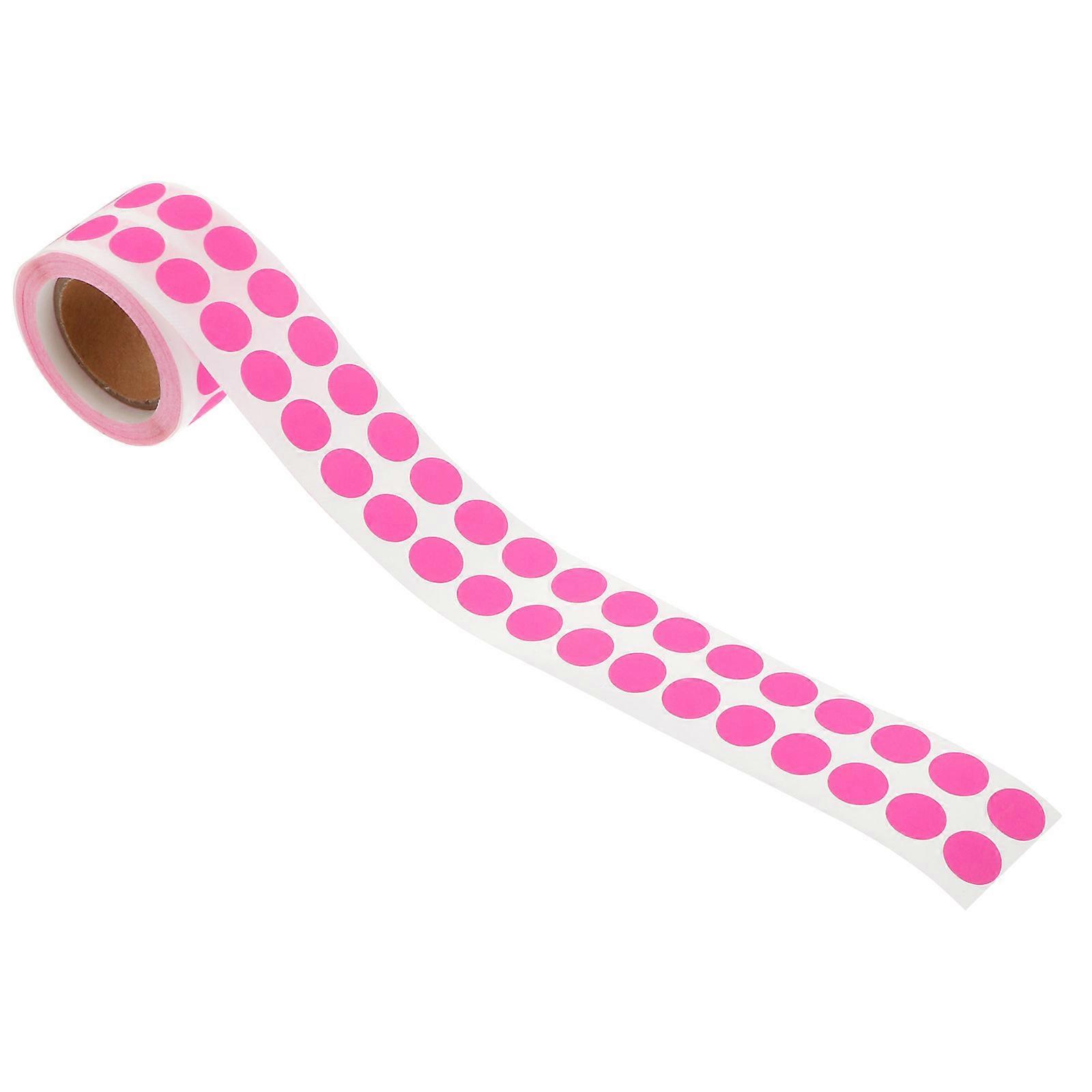 1 Roll of Fluorescent Dot Stickers Self Adhesive Round Scrapbook Decals