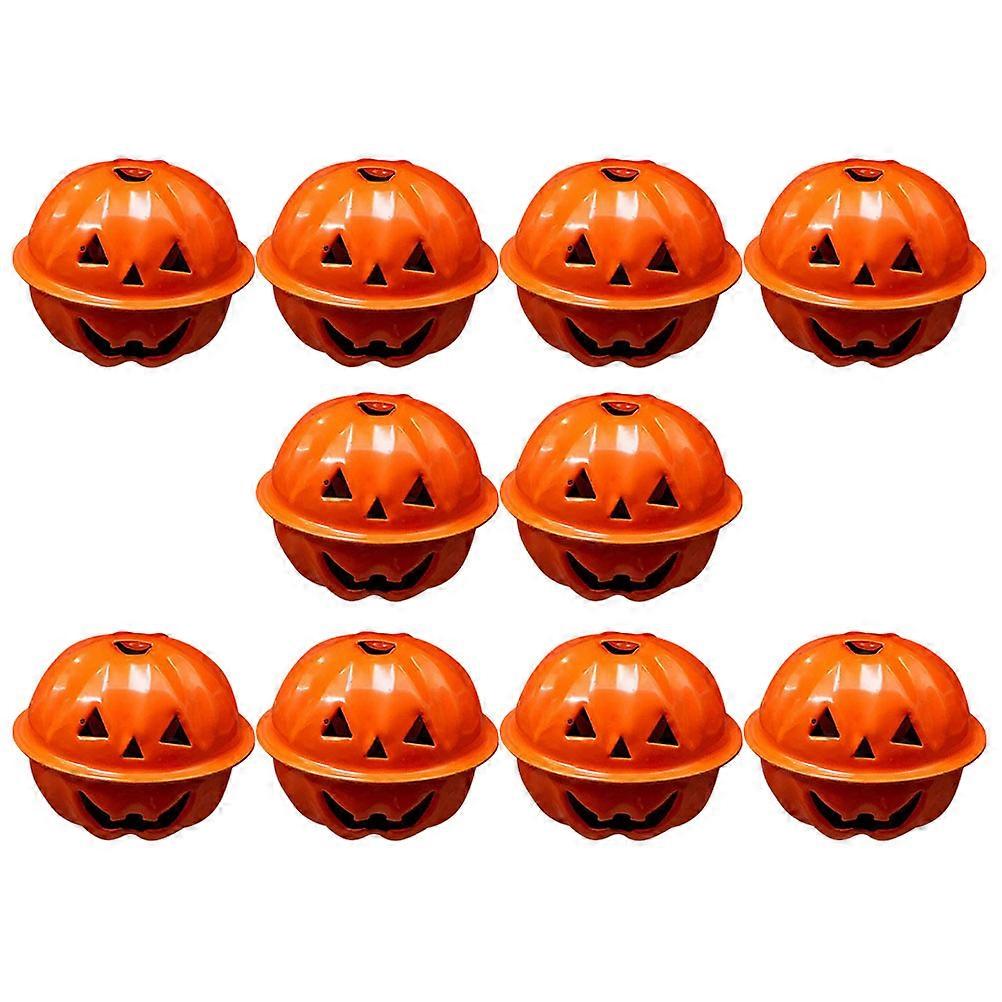Small Bells For Crafting Pumpkin Shape Bells Orange 3cm x 3cm x 3cm Hanging Decoration For Halloween 10Pcs
