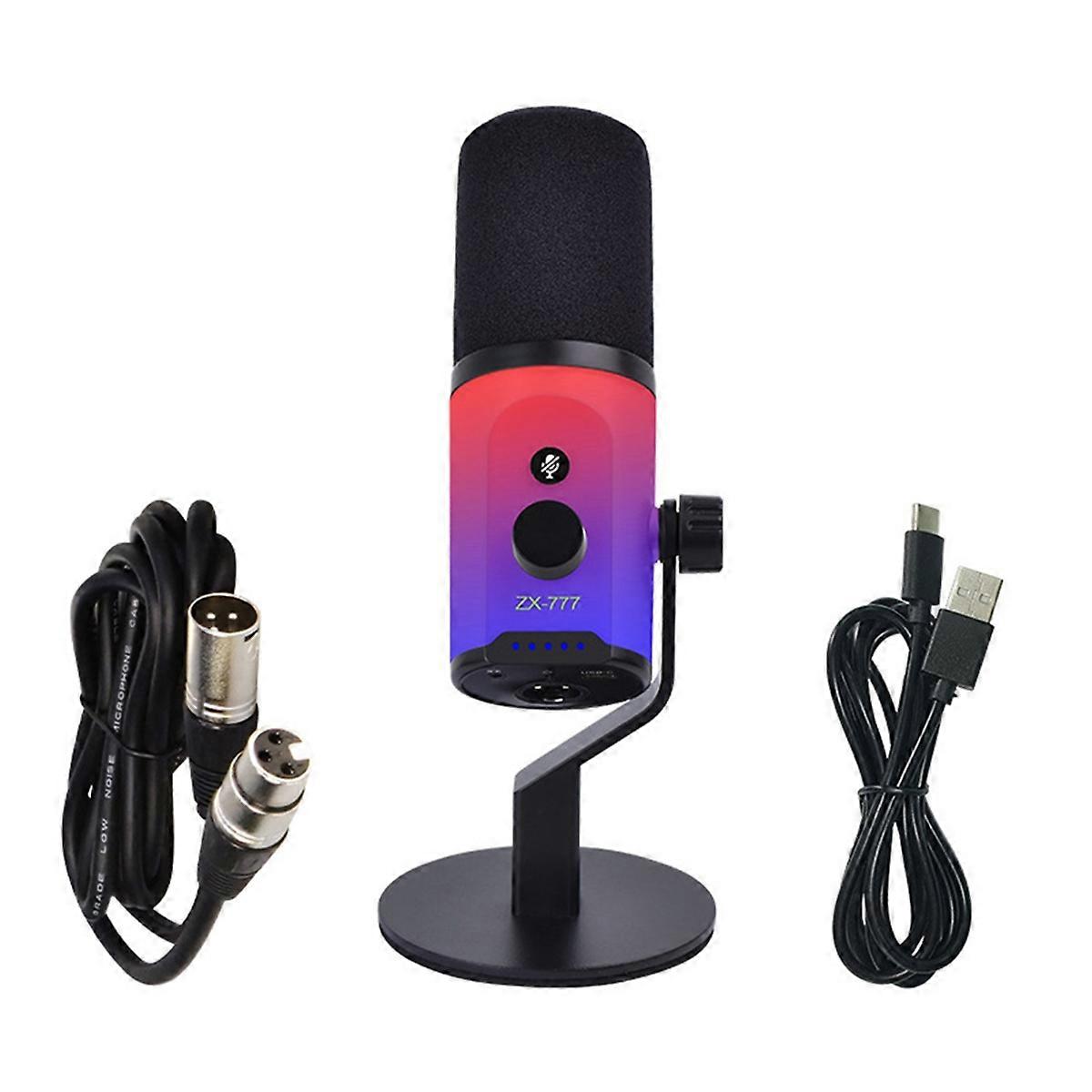USB/XLR RGB Dynamic Microphone with XLR Cable