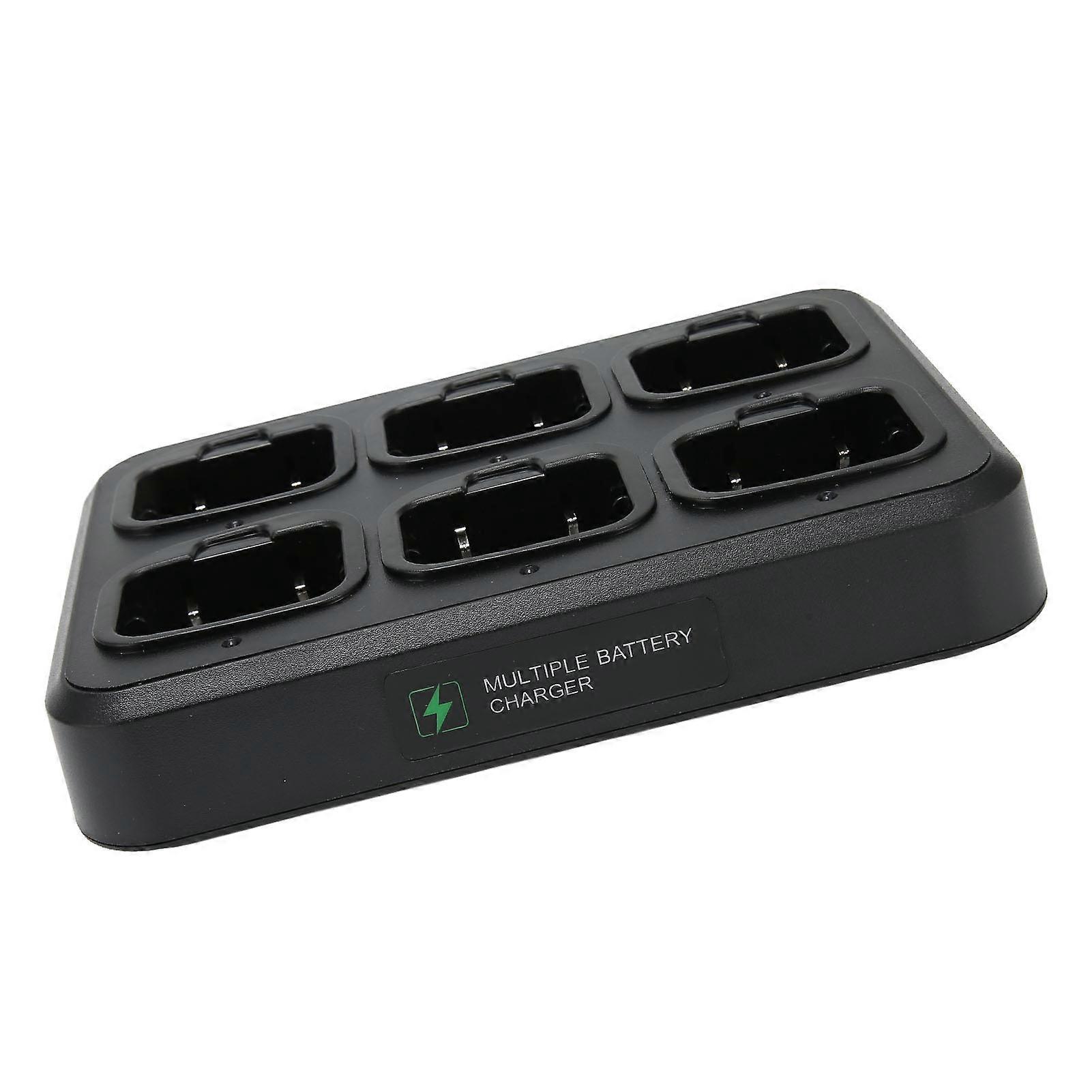 6 Way Walkie Talkie Charger Fast Heat Dissipation Two Way Radio Charger Base Fit For TC‑500S TC‑510 TC‑585 TC‑500G US Plug