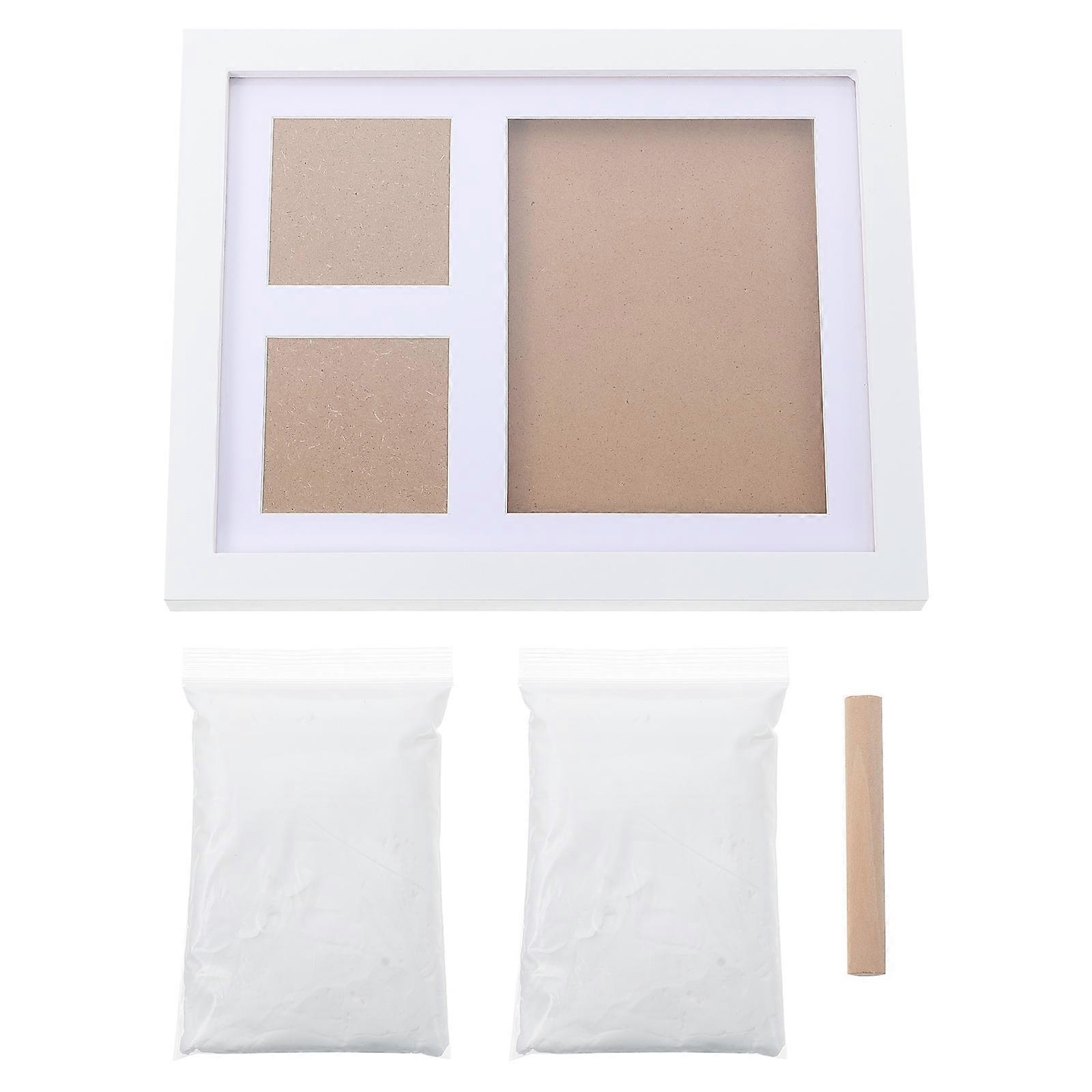 Baby Hand and Footprint Frame Newborn Photo Frame Family Members Keepsake Recording 28x23cm 1Set