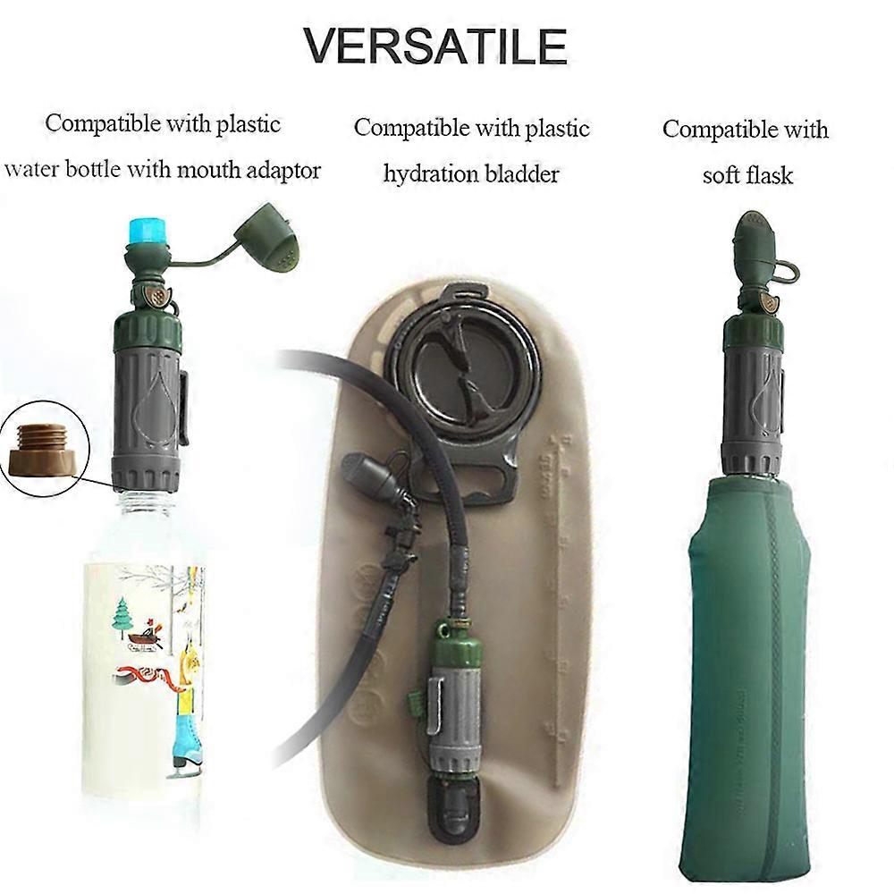 Multiple Fuction Portable Filter Straw Drinking Water Filtration Purifier for Outdoor Survival Emergency Preparedness