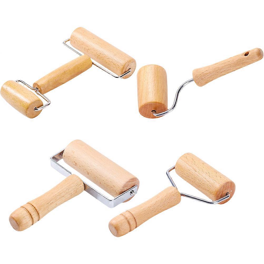 Rolling Pin Stainless Steel Pastry Pizza Making Restaurant Use 4Pcs