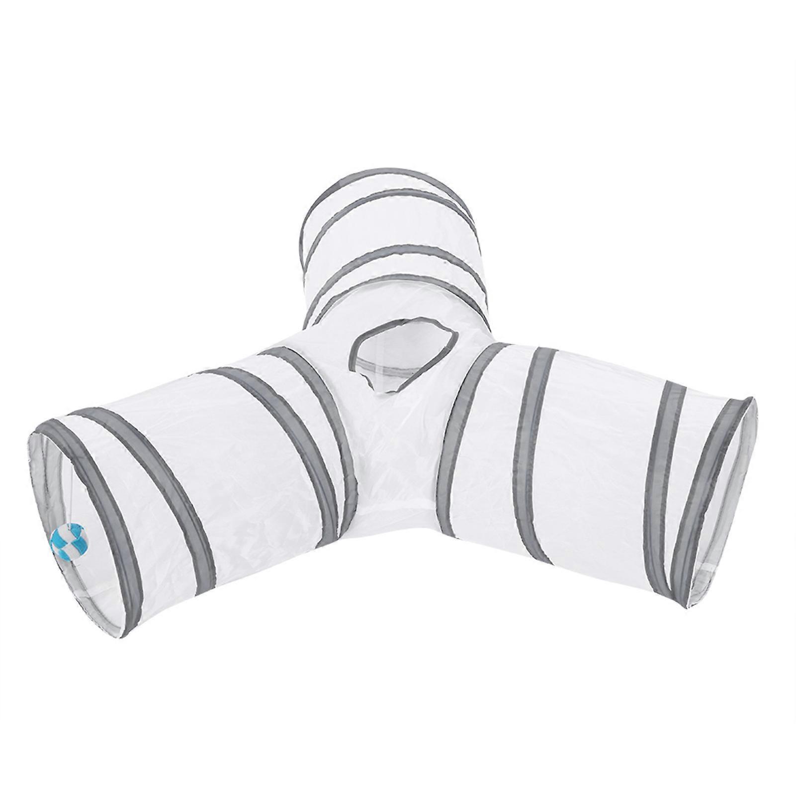 Foldable 3 Way Cat Play Tunnel Toy Indoor Outdoor Pet Interactive Training Toy 01#