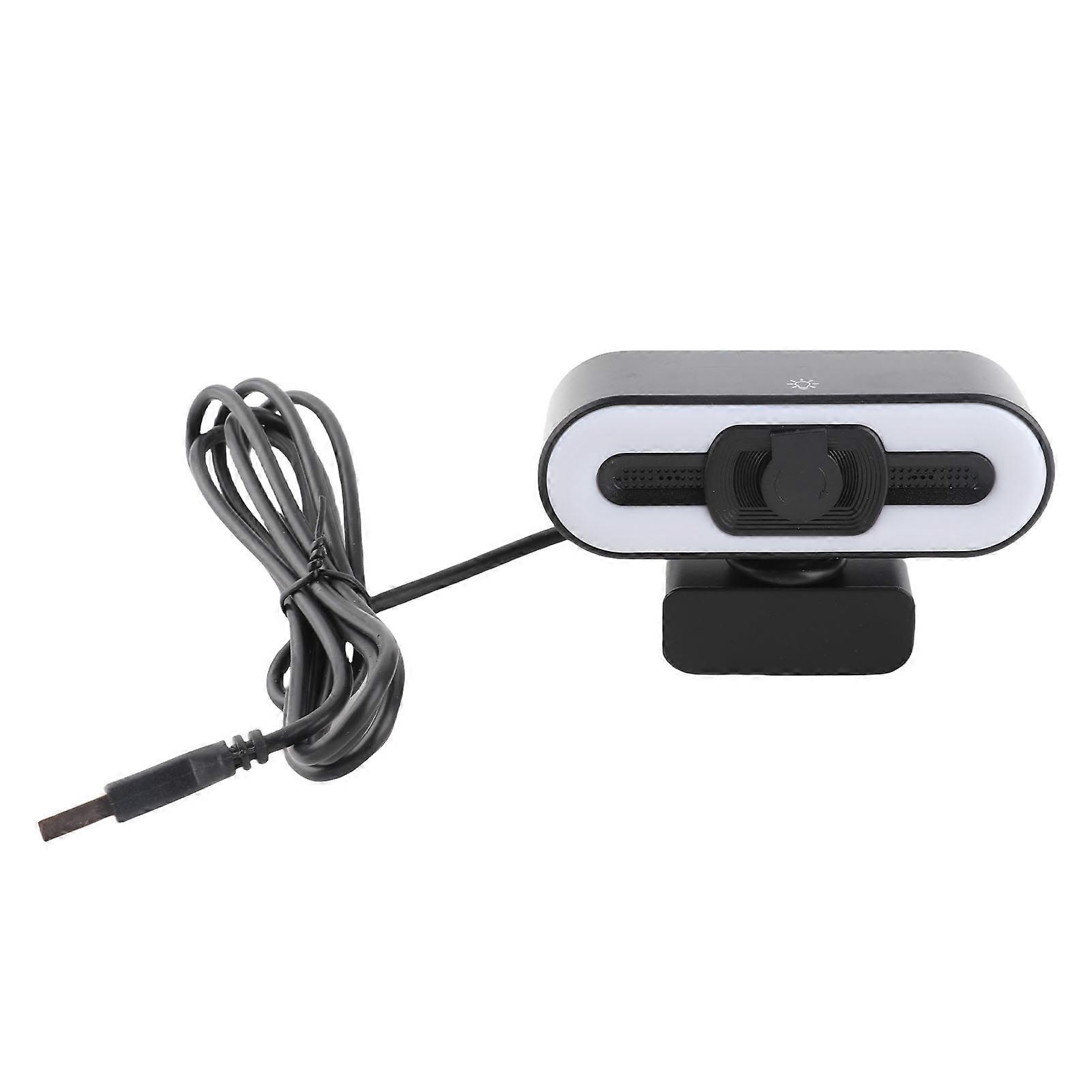 4K HD Webcam Plug and Play USB Computer Camera with Lens Cover for Video Recording Calling Conference