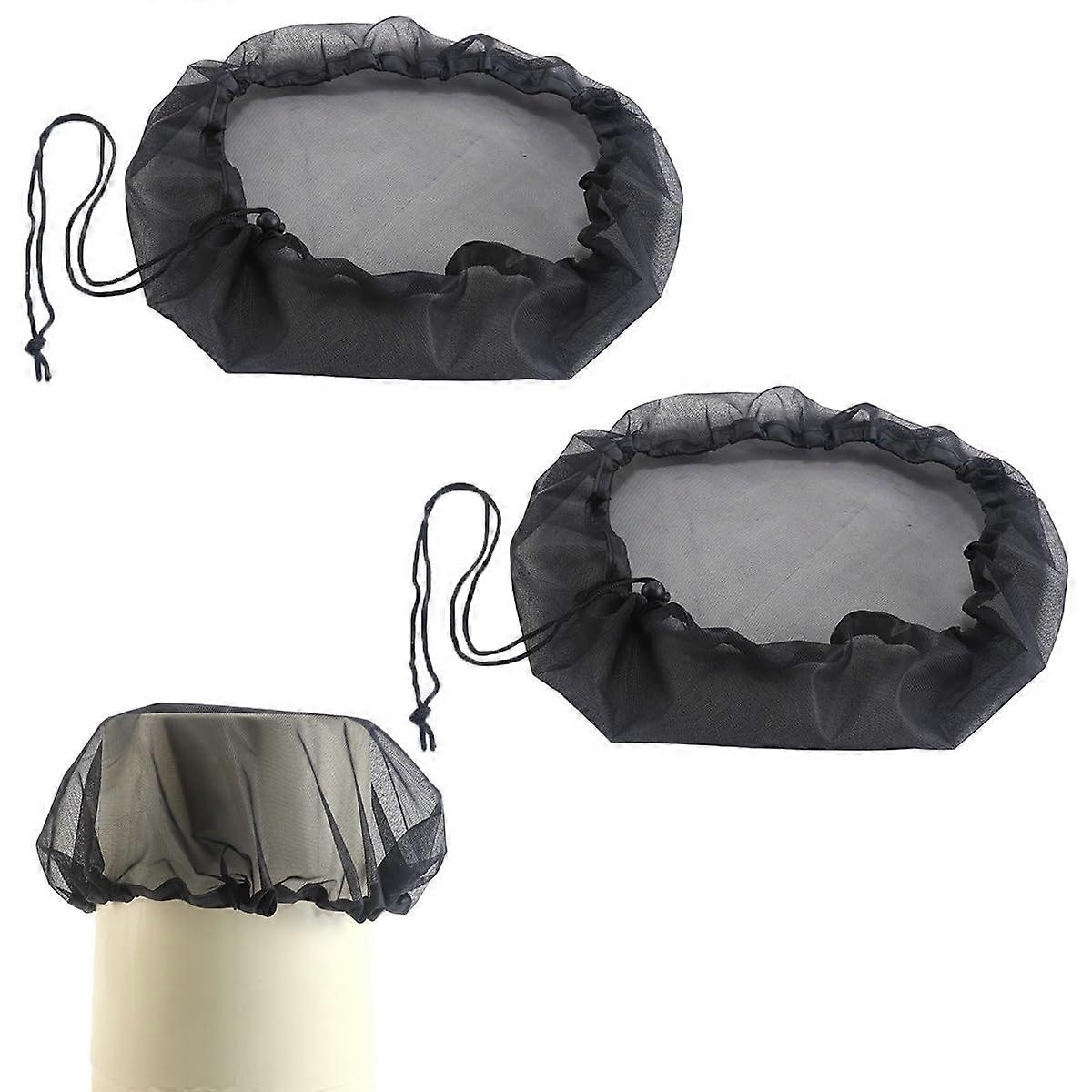 Rain Barrel Net Cover Adjustable 60 cm for Outdoor Use, Garden Water Catchment, 2-Pack, Durable Material