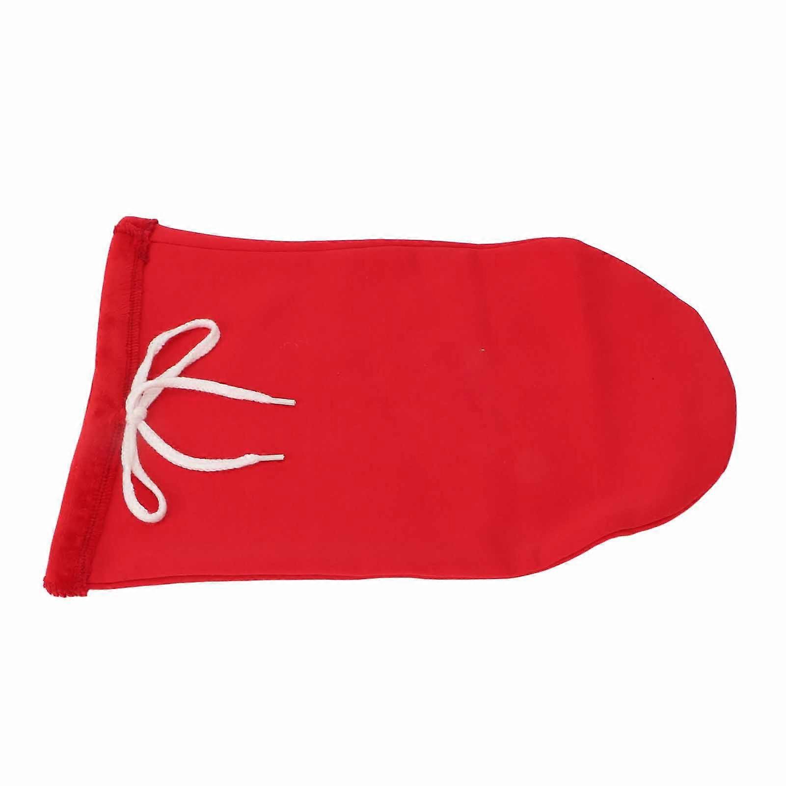Cast Toe Cover Sock Soft Fleece Drawstring Closure Thickened Foot Warmer Protector Red 