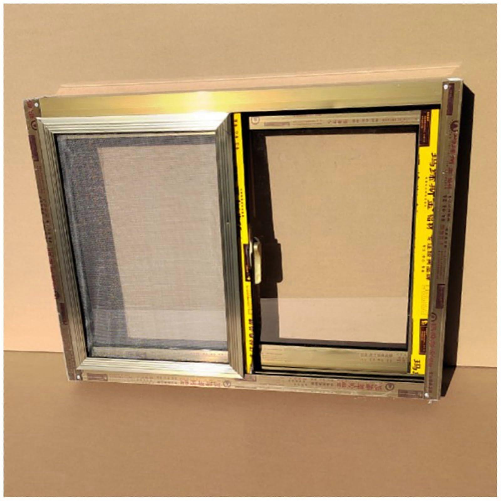 Greenhouse sliding window with pushbutton lock, tempered glass (26x20in)