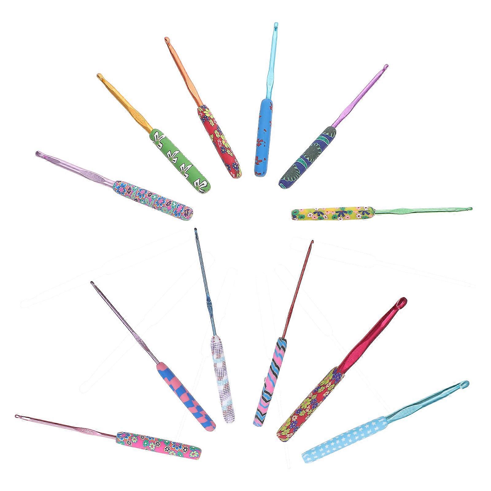 Knitting Supplies Colorful Crochet Needles Crafting Knitters 12Pcs