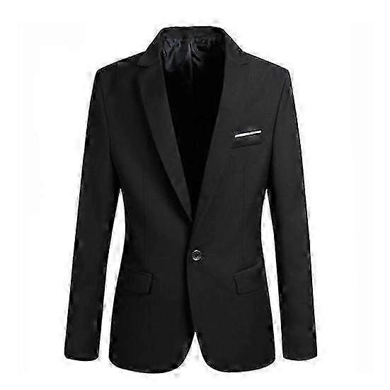 Blazer Formal Slim Fit Clássico para Homens com Acabamento Requintado - Jaqueta de Terno de Escritório e Vestuário de Trabalho