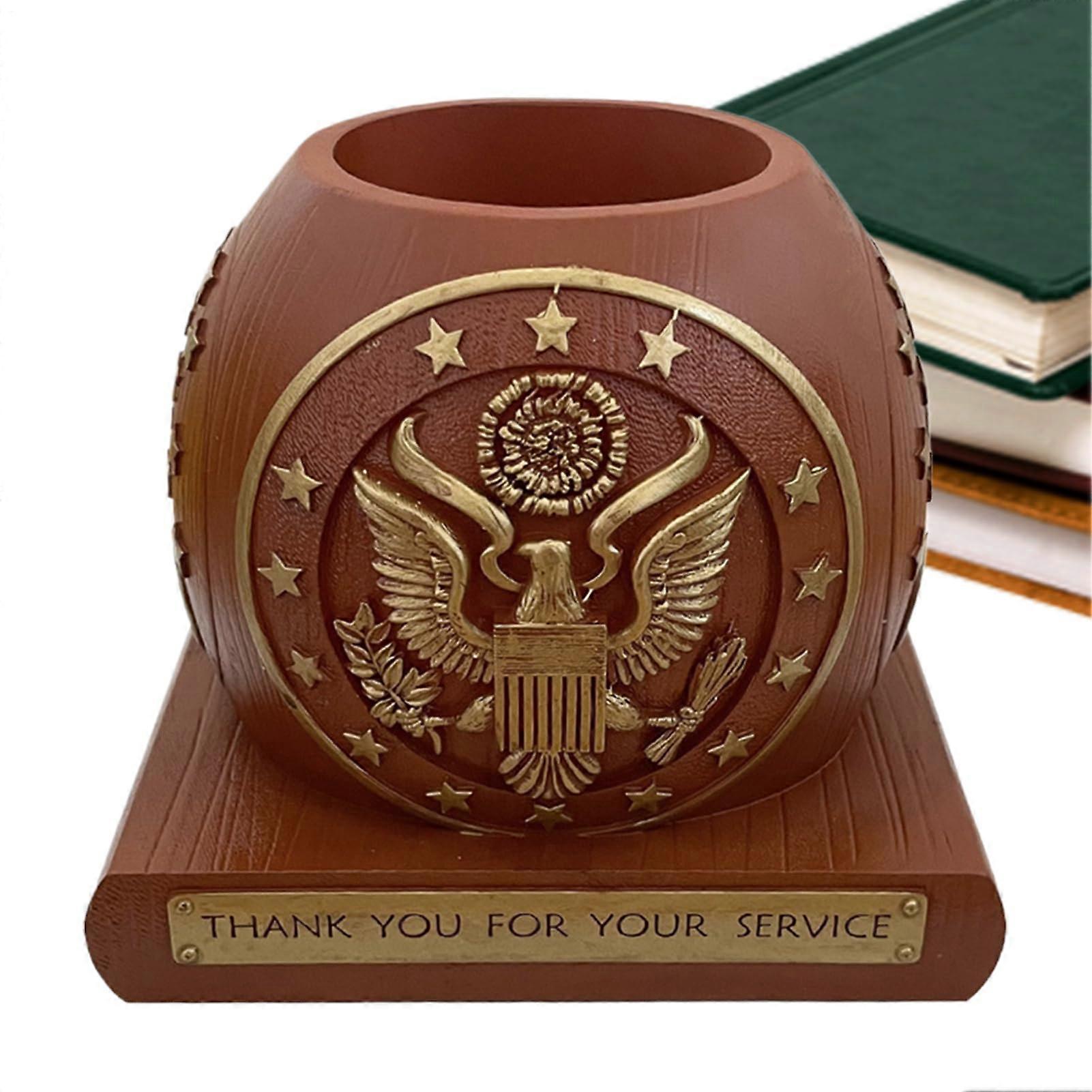 时尚复古树脂笔架 – 工作空间装饰桌配件